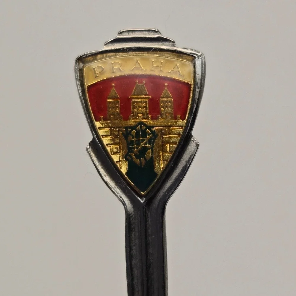 Vintage Lot of 9 European Souvenir Collector Spoons Enamel Travel Set Multi-City